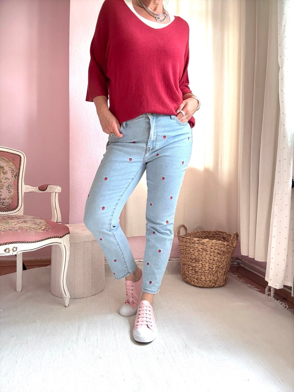 Mom Jeans Strawberry - FROLLEIN KÄTHE Shop