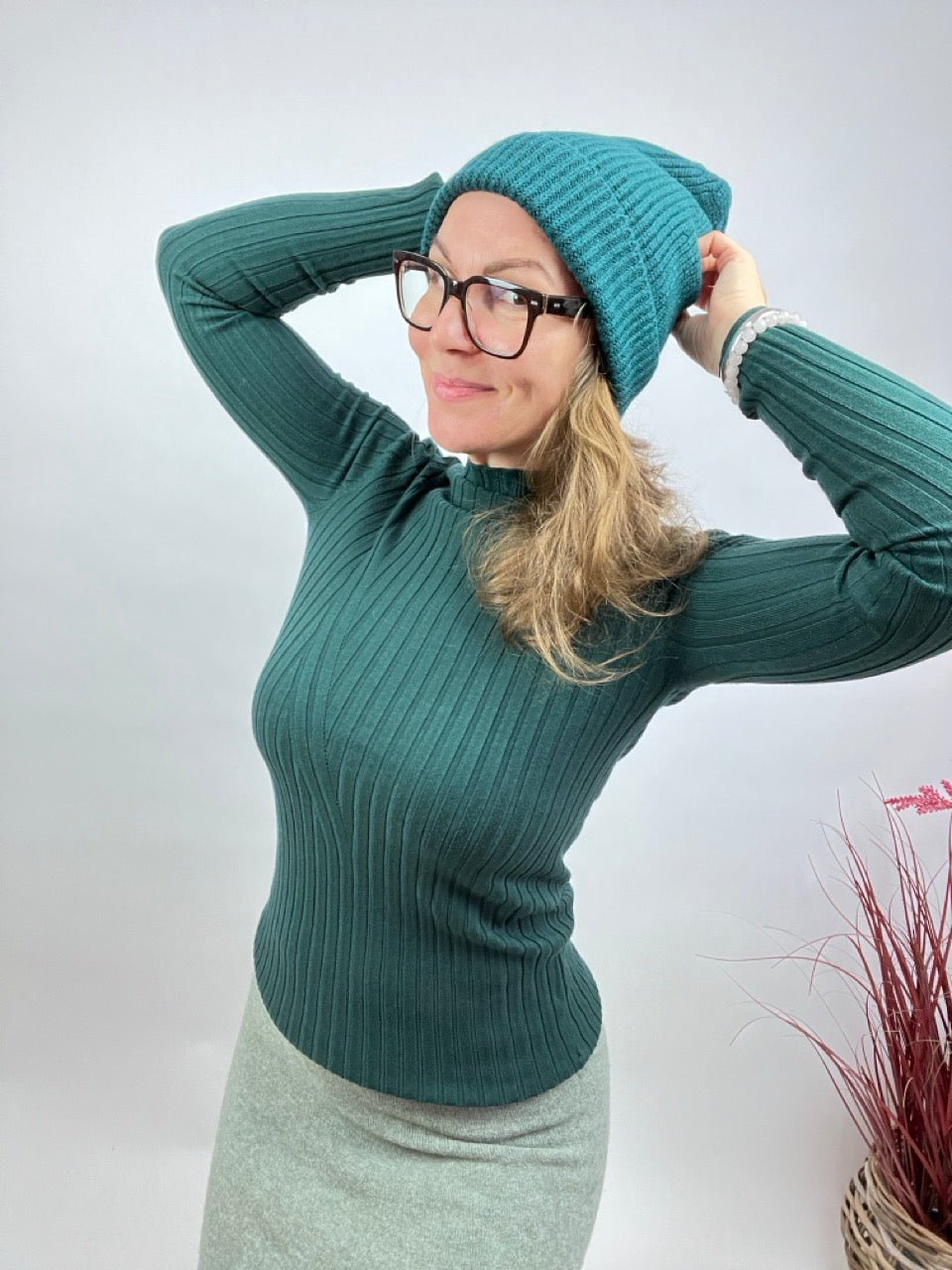 Mütze Beanie Lotte Grün - FROLLEIN KÄTHE Shop