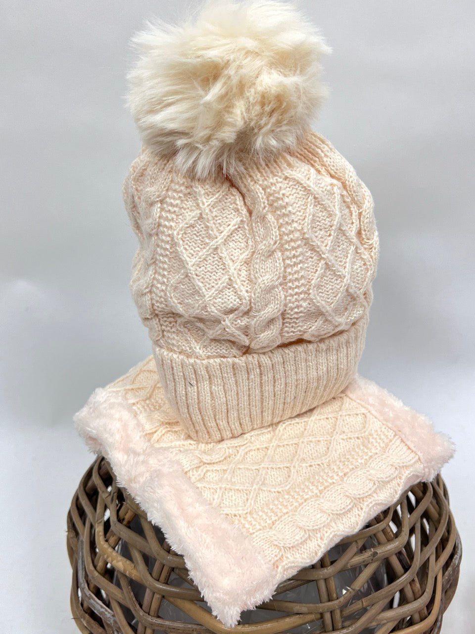 Mütze & Halswärmer Set Cream - FROLLEIN KÄTHE Shop