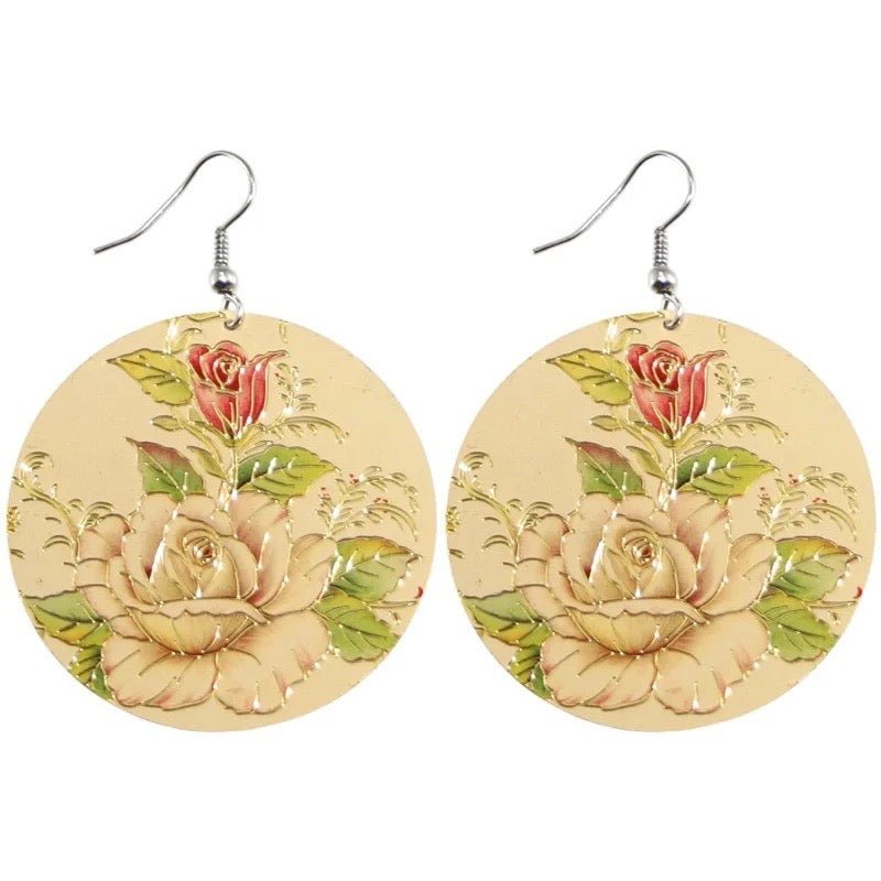 Ohrhänger Goldene Rosenblüten - FROLLEIN KÄTHE Shop