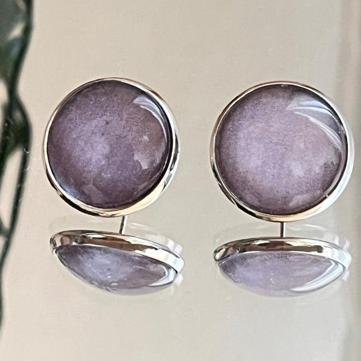 Ohrstecker Kiki Plum Uni 16mm - FROLLEIN KÄTHE Shop