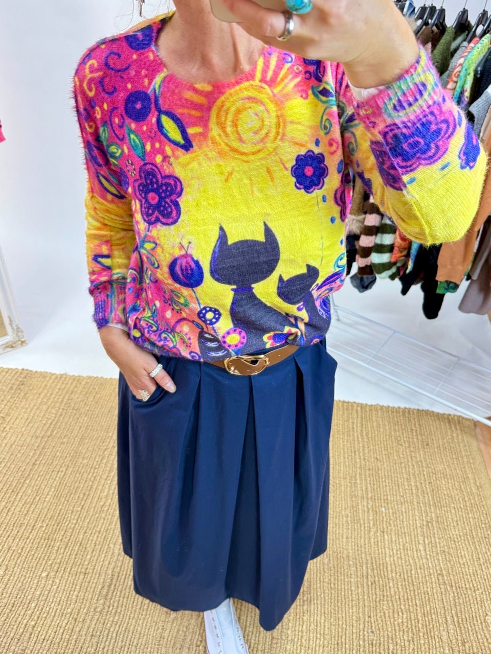 Pulli Color Edition Cat Violett - FROLLEIN KÄTHE Shop