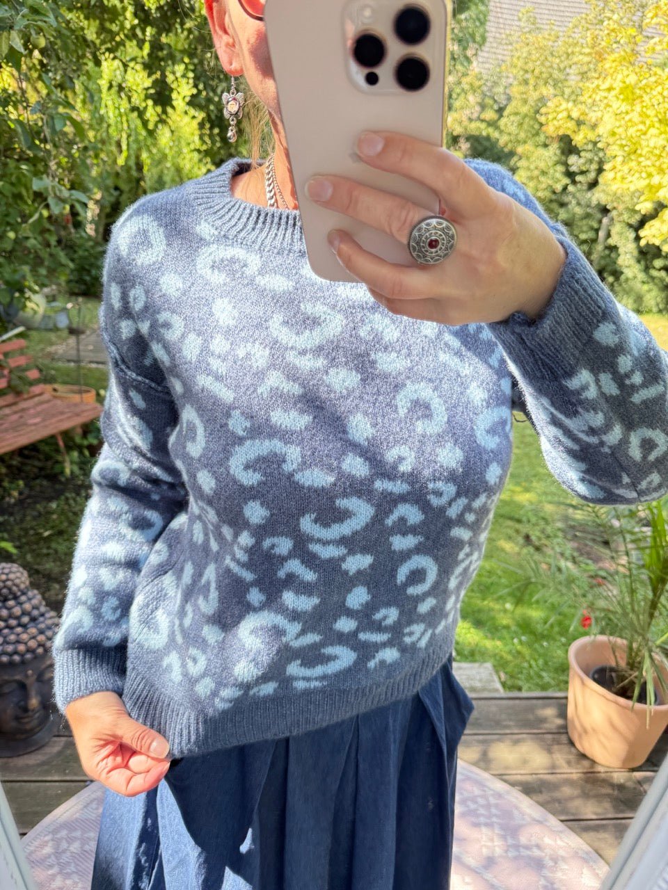 Pulli Cozy Leo Blau - FROLLEIN KÄTHE Shop