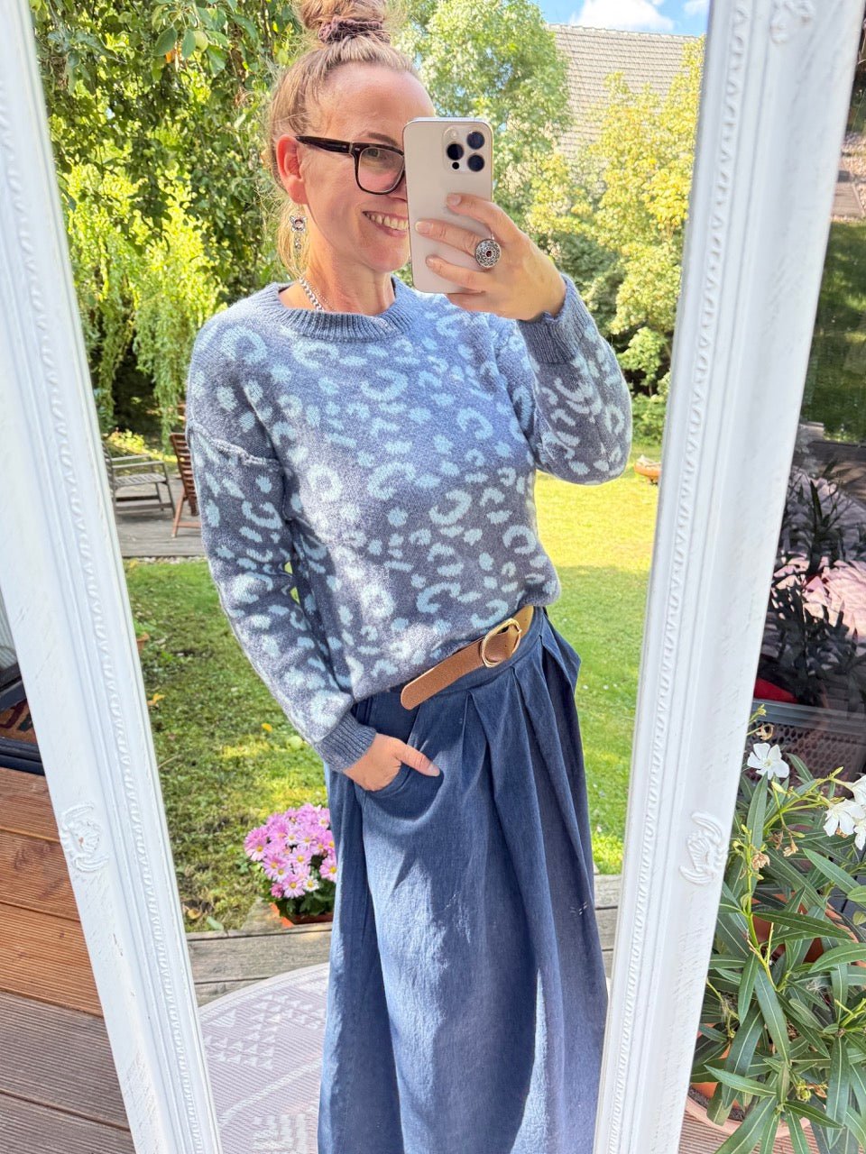 Pulli Cozy Leo Blau - FROLLEIN KÄTHE Shop