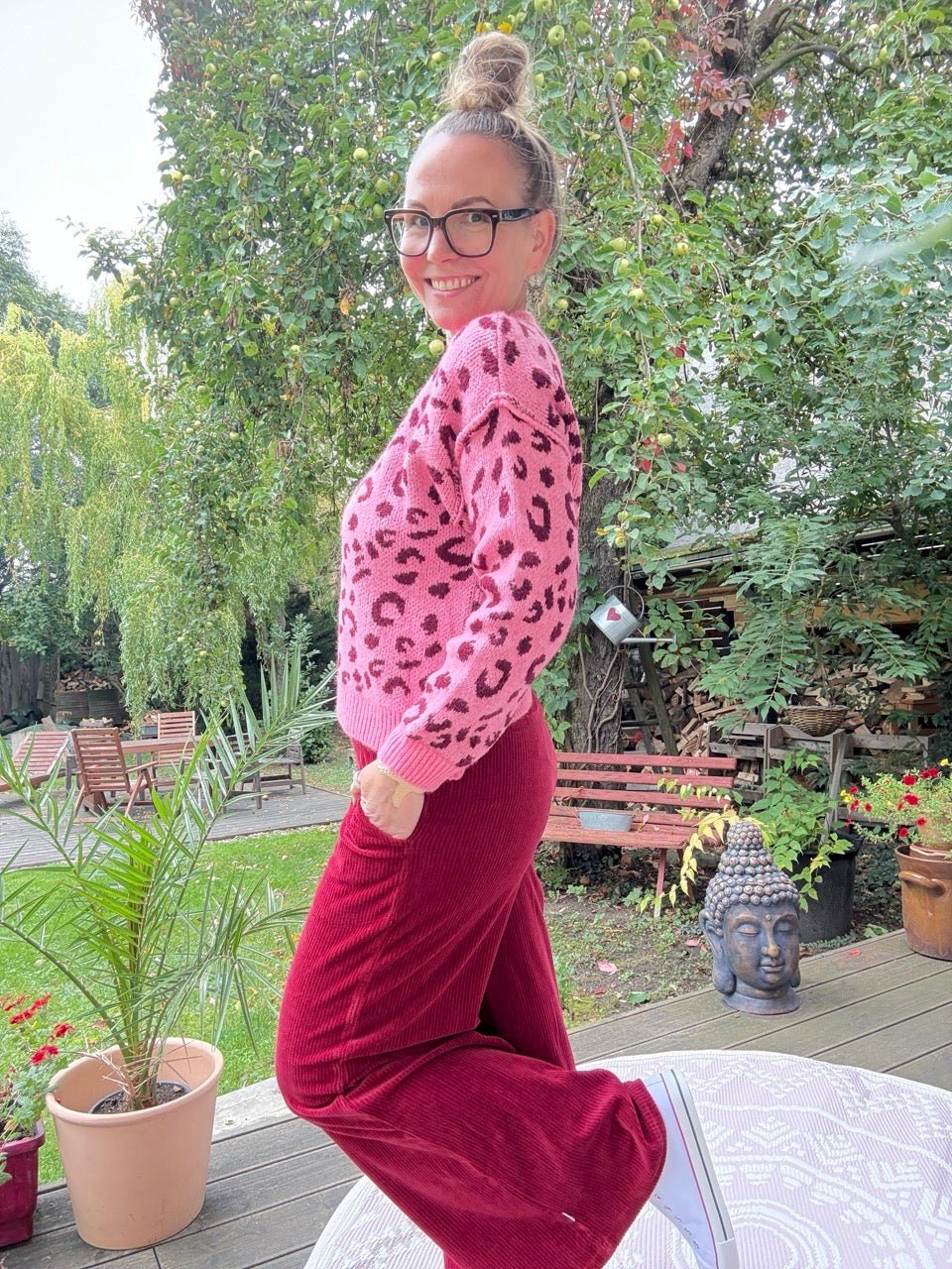 Pulli Cozy Leo Fuchsia - FROLLEIN KÄTHE Shop