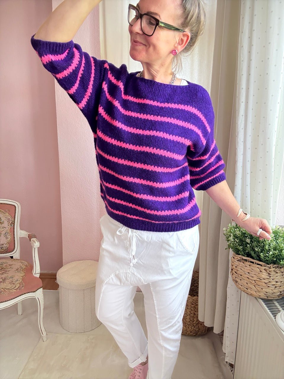 Pulli Good Day Violett - FROLLEIN KÄTHE Shop