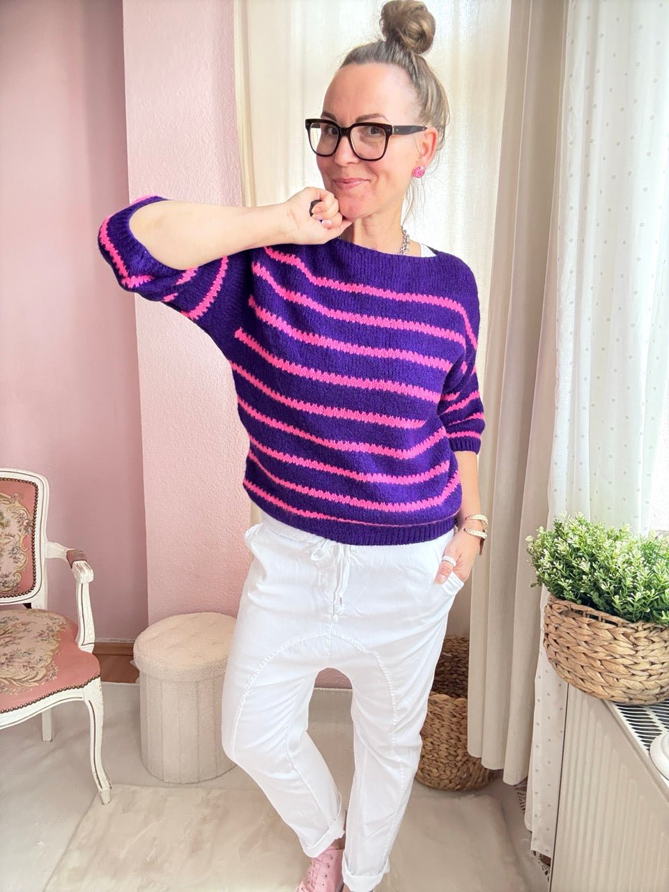 Pulli Good Day Violett - FROLLEIN KÄTHE Shop