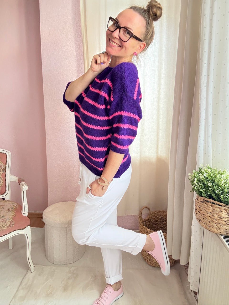 Pulli Good Day Violett - FROLLEIN KÄTHE Shop