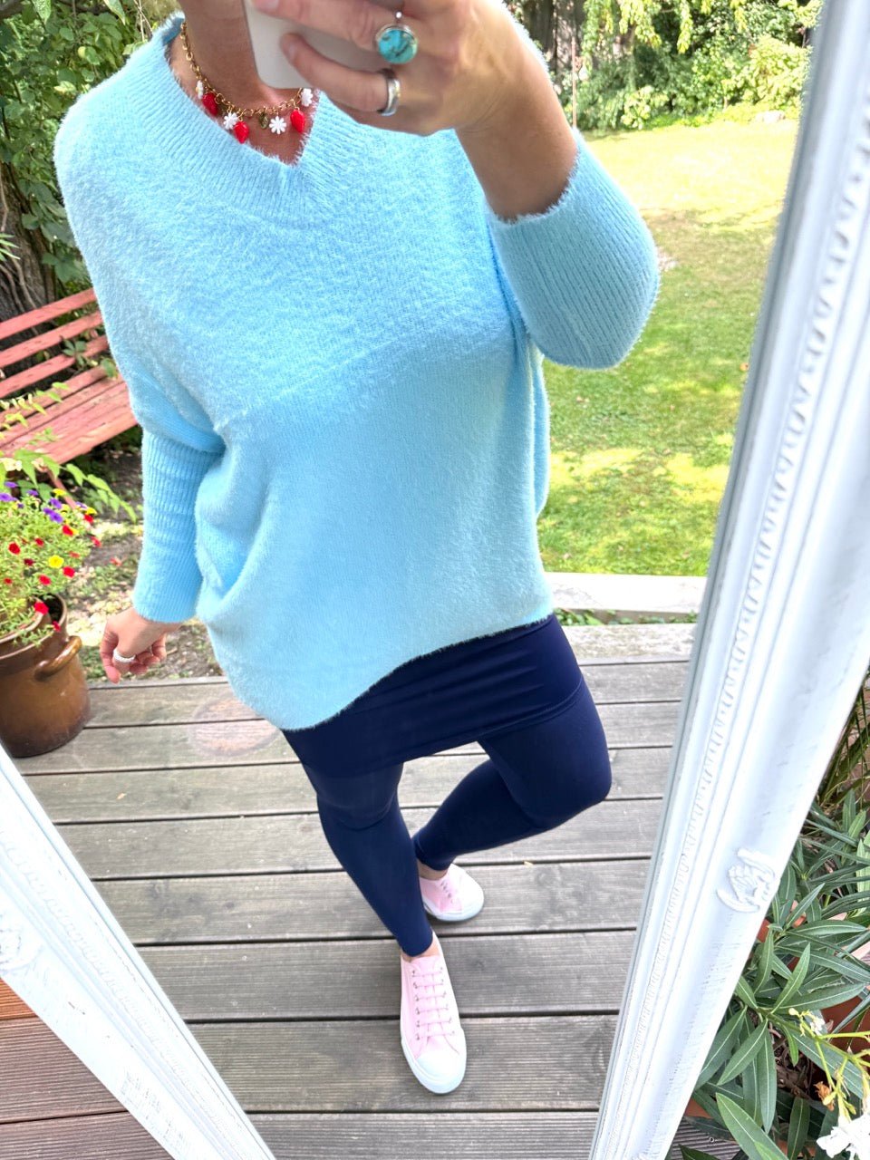 Pulli Herzmoment Himmelblau - FROLLEIN KÄTHE Shop