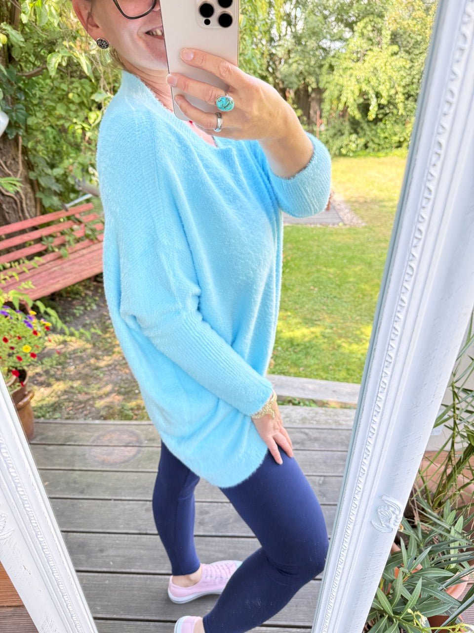 Pulli Herzmoment Himmelblau - FROLLEIN KÄTHE Shop