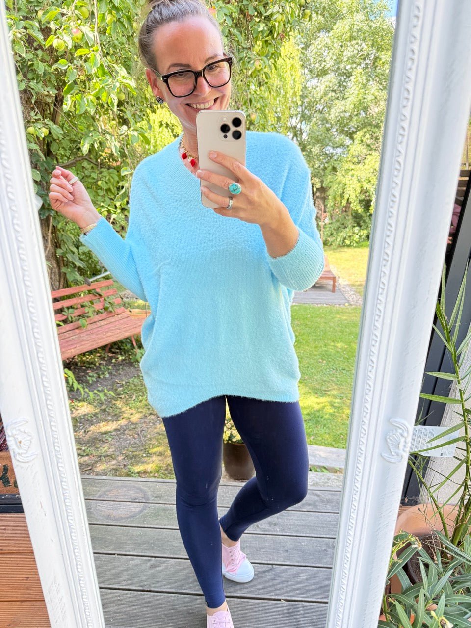 Pulli Herzmoment Himmelblau - FROLLEIN KÄTHE Shop
