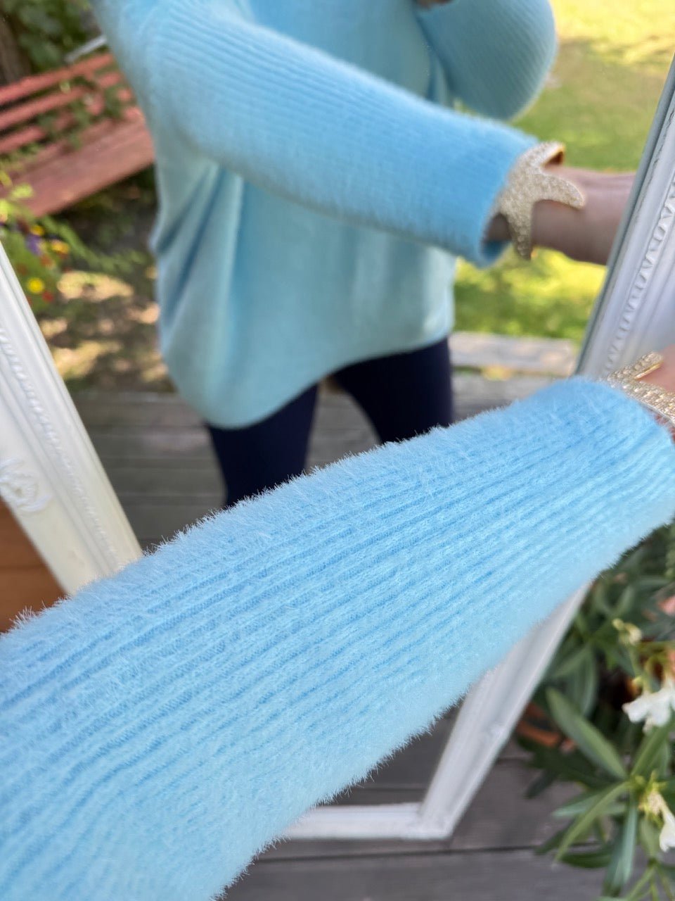 Pulli Herzmoment Himmelblau - FROLLEIN KÄTHE Shop