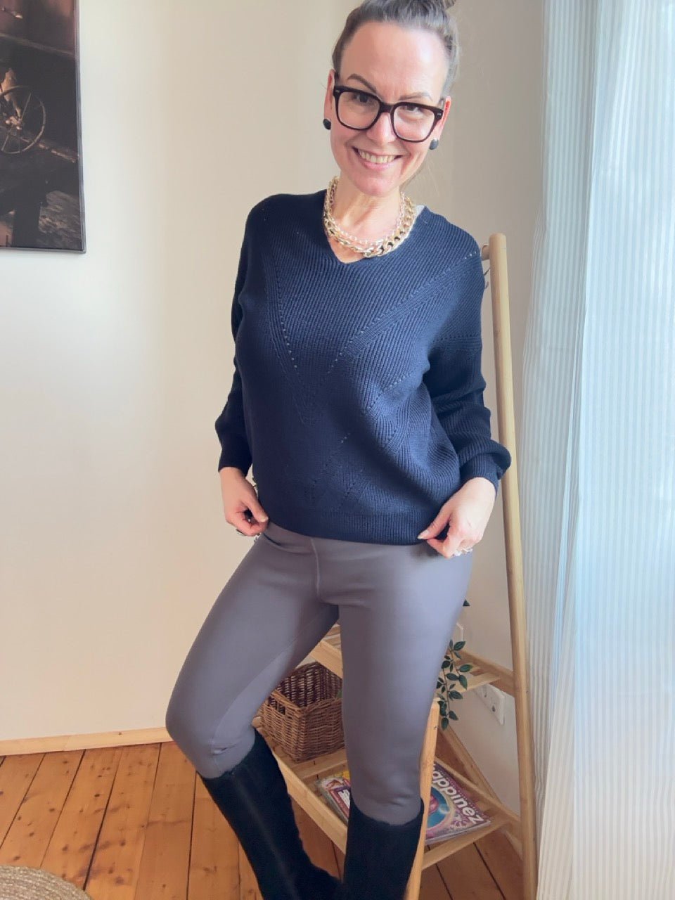 Pulli Hilda Dunkelblau - FROLLEIN KÄTHE Shop