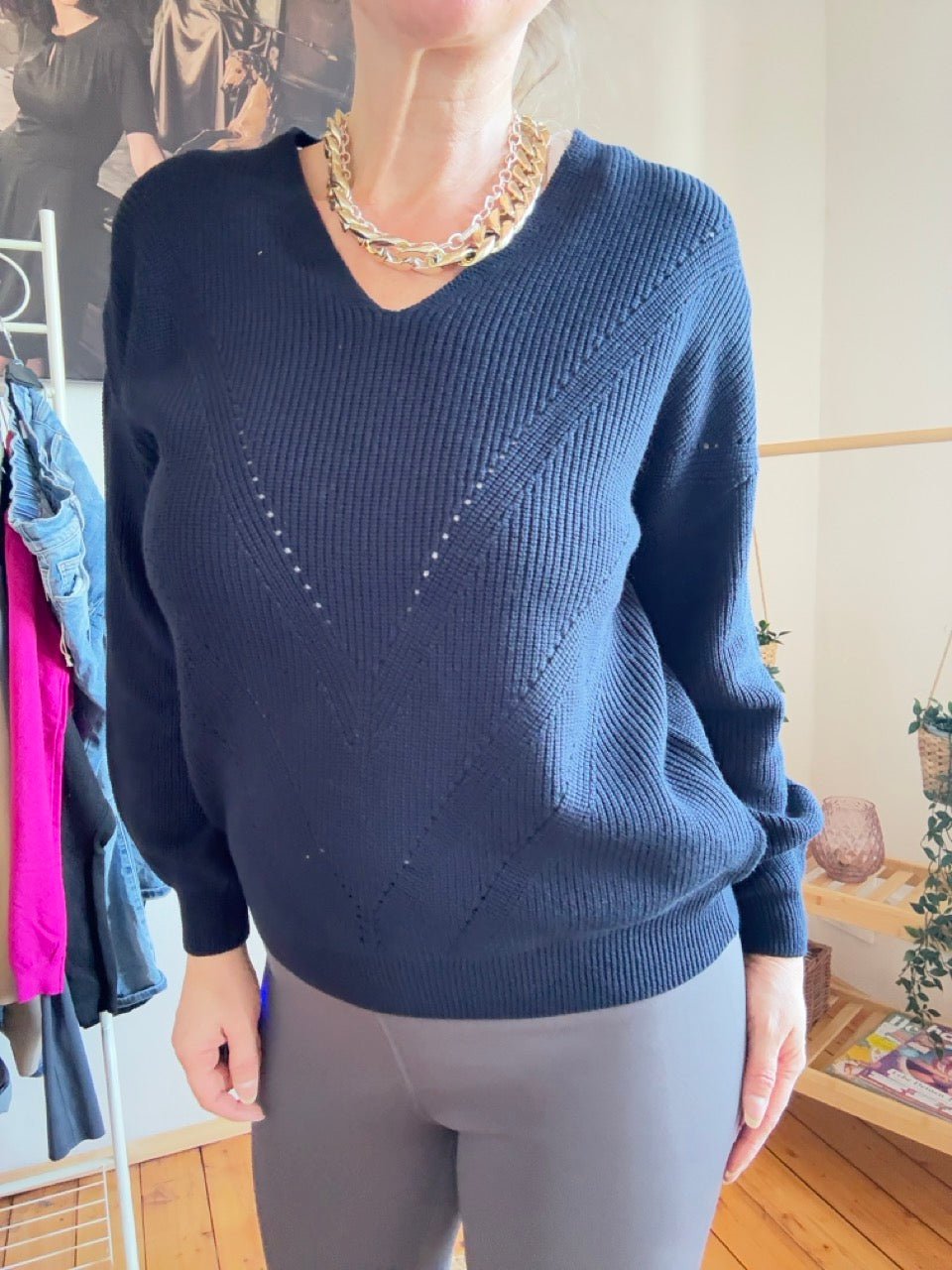 Pulli Hilda Dunkelblau - FROLLEIN KÄTHE Shop