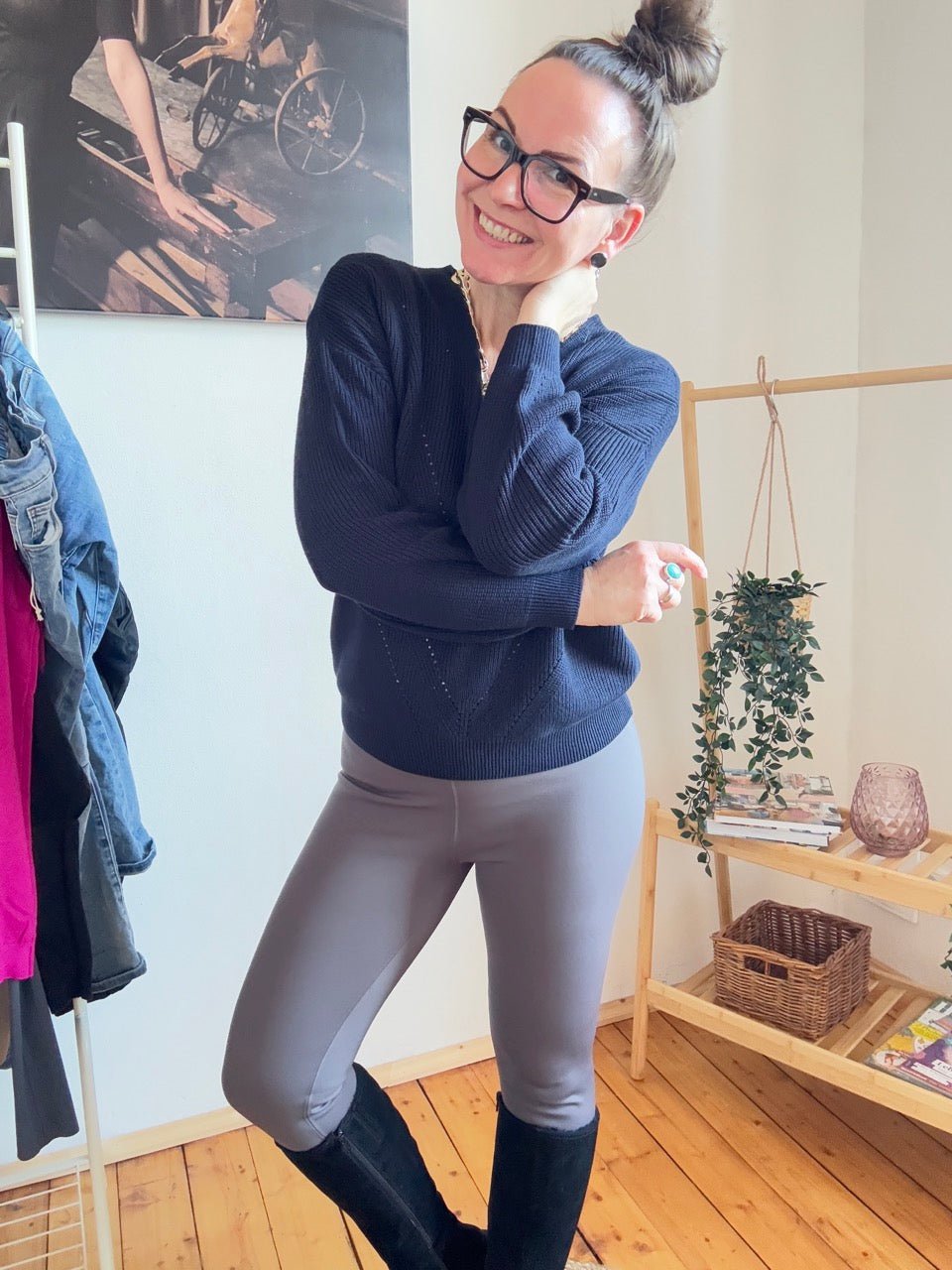 Pulli Hilda Dunkelblau - FROLLEIN KÄTHE Shop