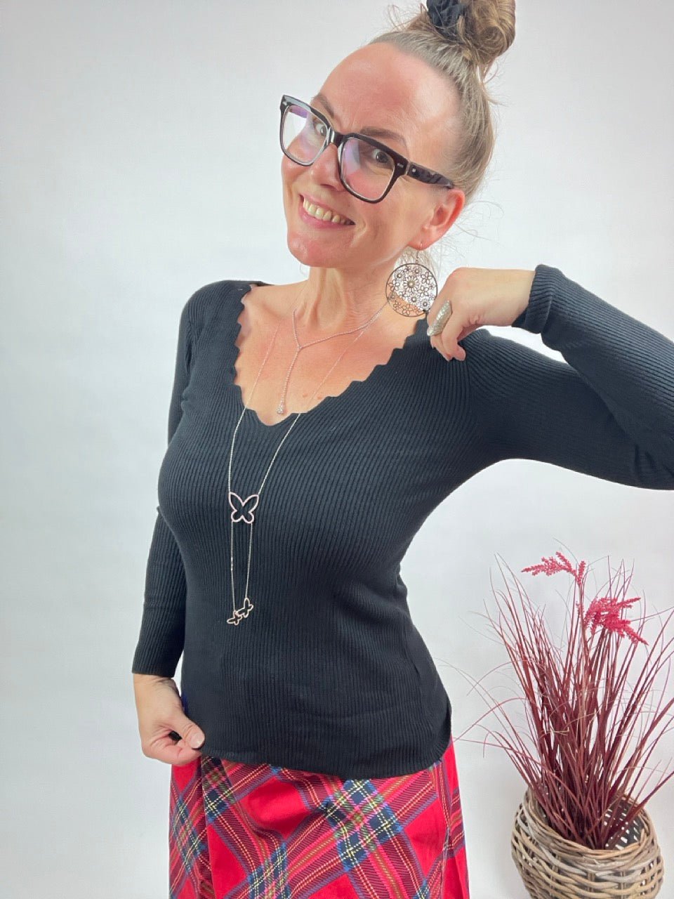 Pulli Lina Schwarz NEU! - FROLLEIN KÄTHE Shop