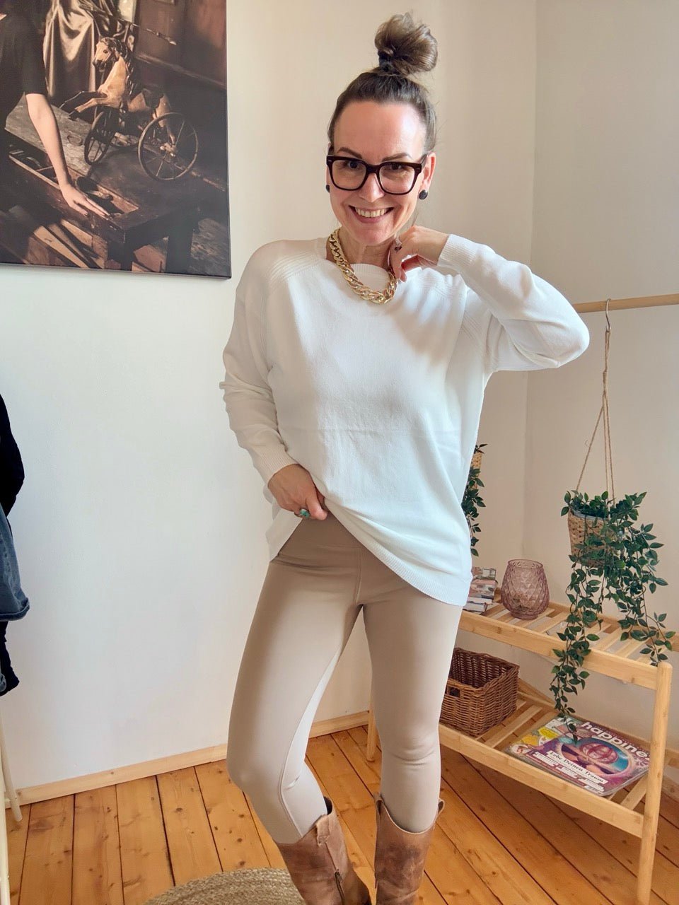 Pulli Magda Wollweiß - FROLLEIN KÄTHE Shop