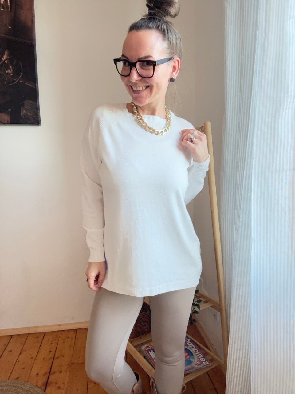 Pulli Magda Wollweiß - FROLLEIN KÄTHE Shop