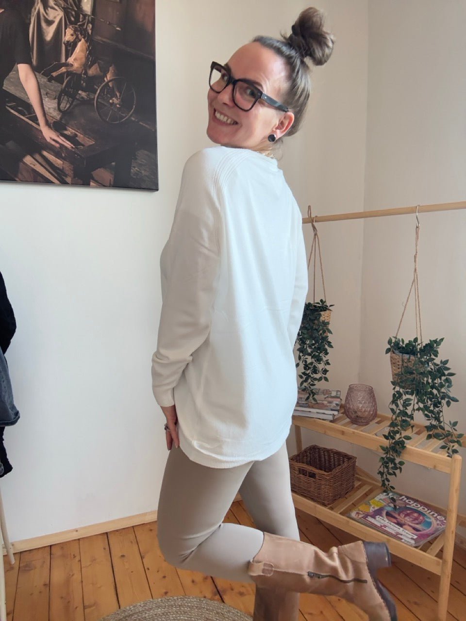 Pulli Magda Wollweiß - FROLLEIN KÄTHE Shop