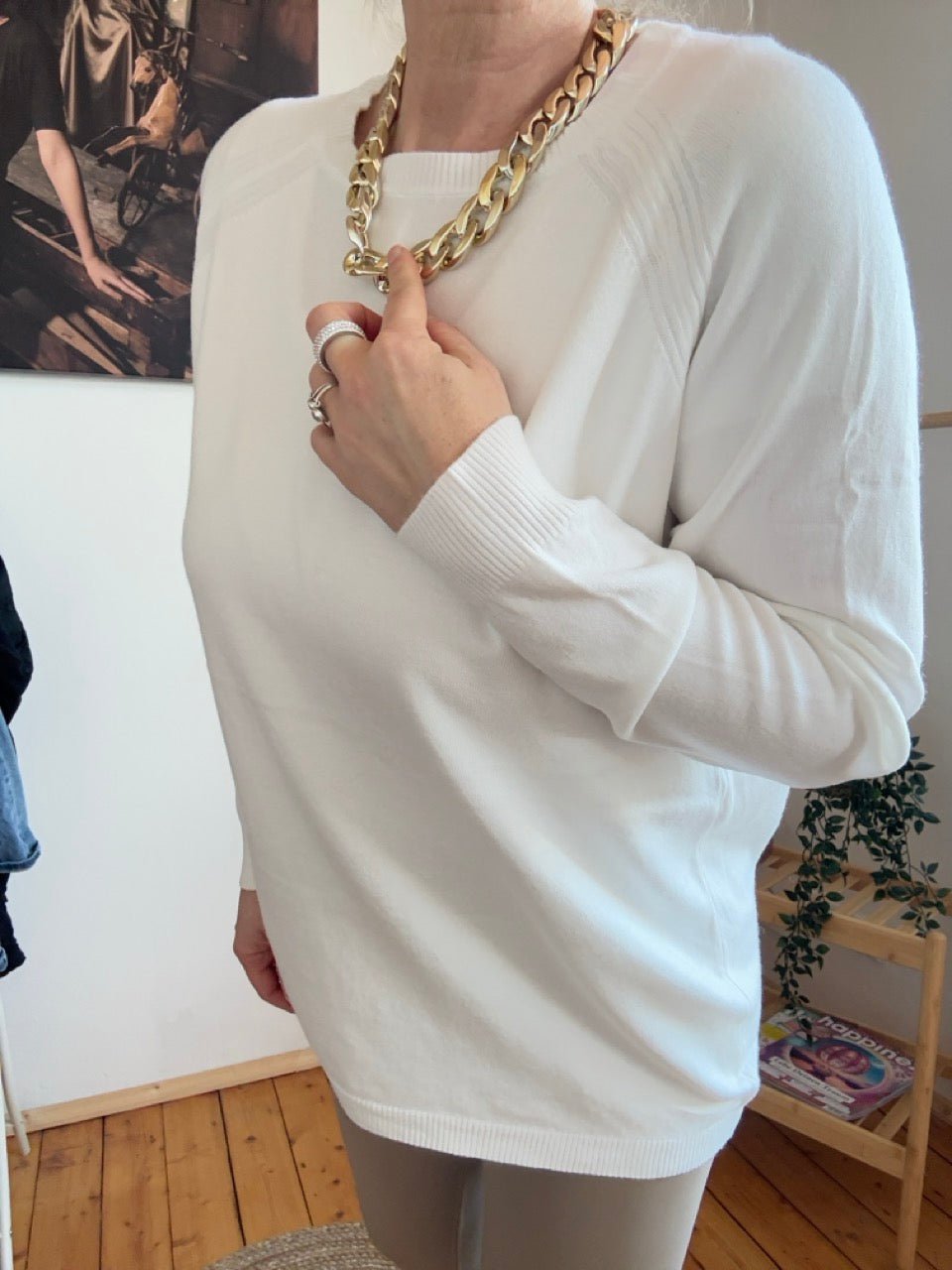Pulli Magda Wollweiß - FROLLEIN KÄTHE Shop