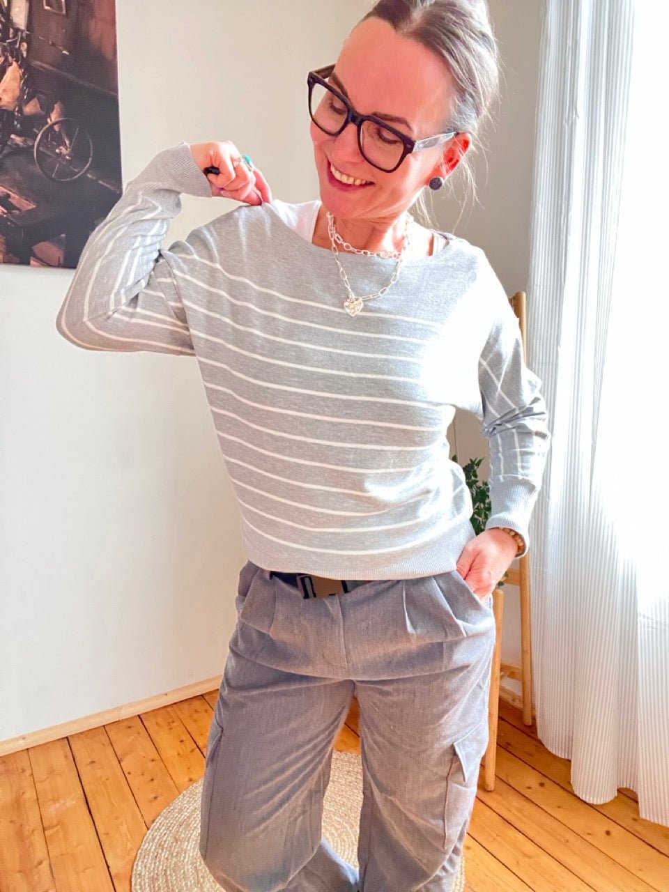 Pulli Minka Grau - FROLLEIN KÄTHE Shop