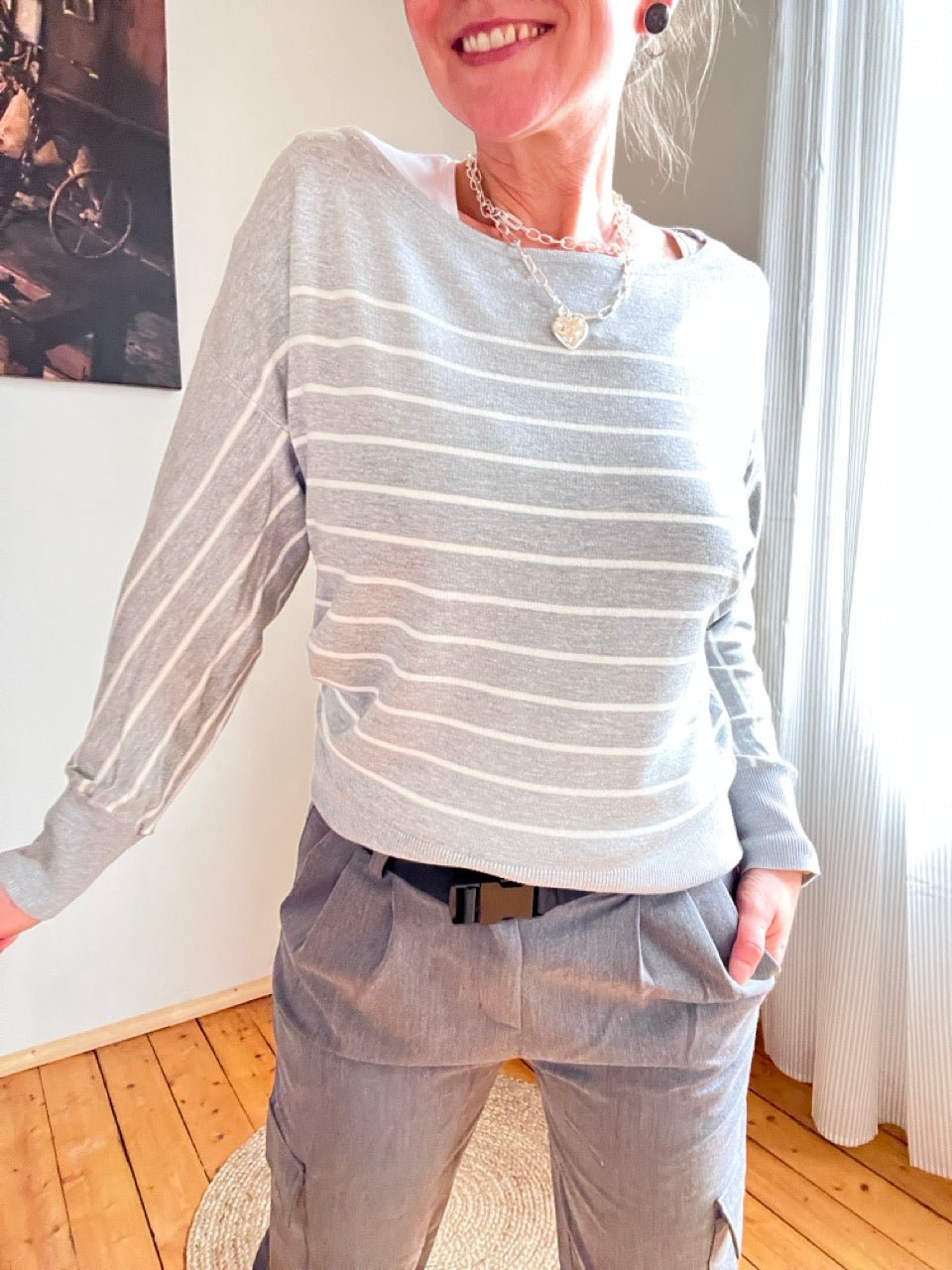 Pulli Minka Grau - FROLLEIN KÄTHE Shop