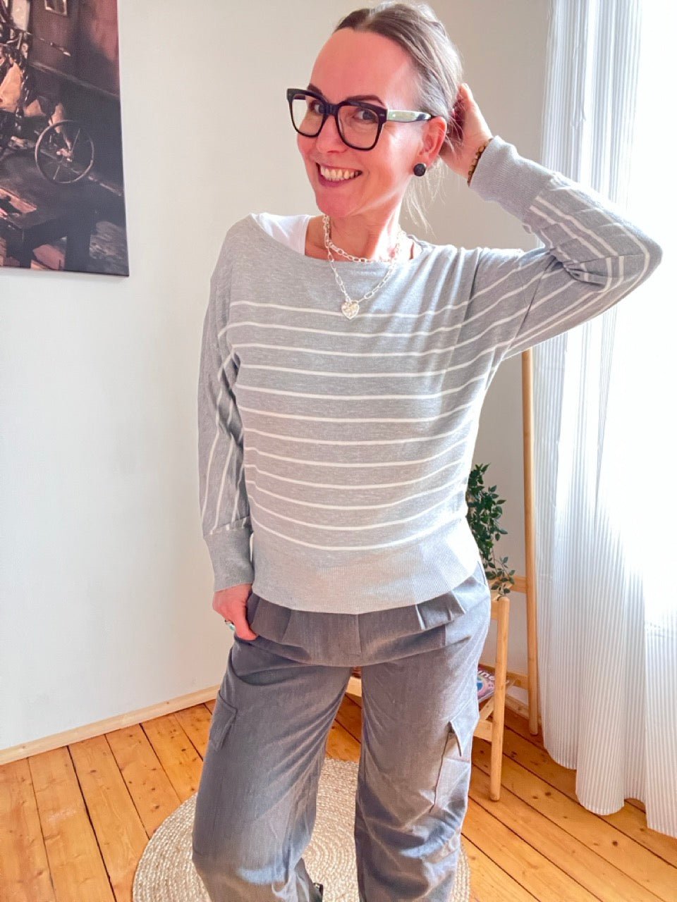 Pulli Minka Grau - FROLLEIN KÄTHE Shop