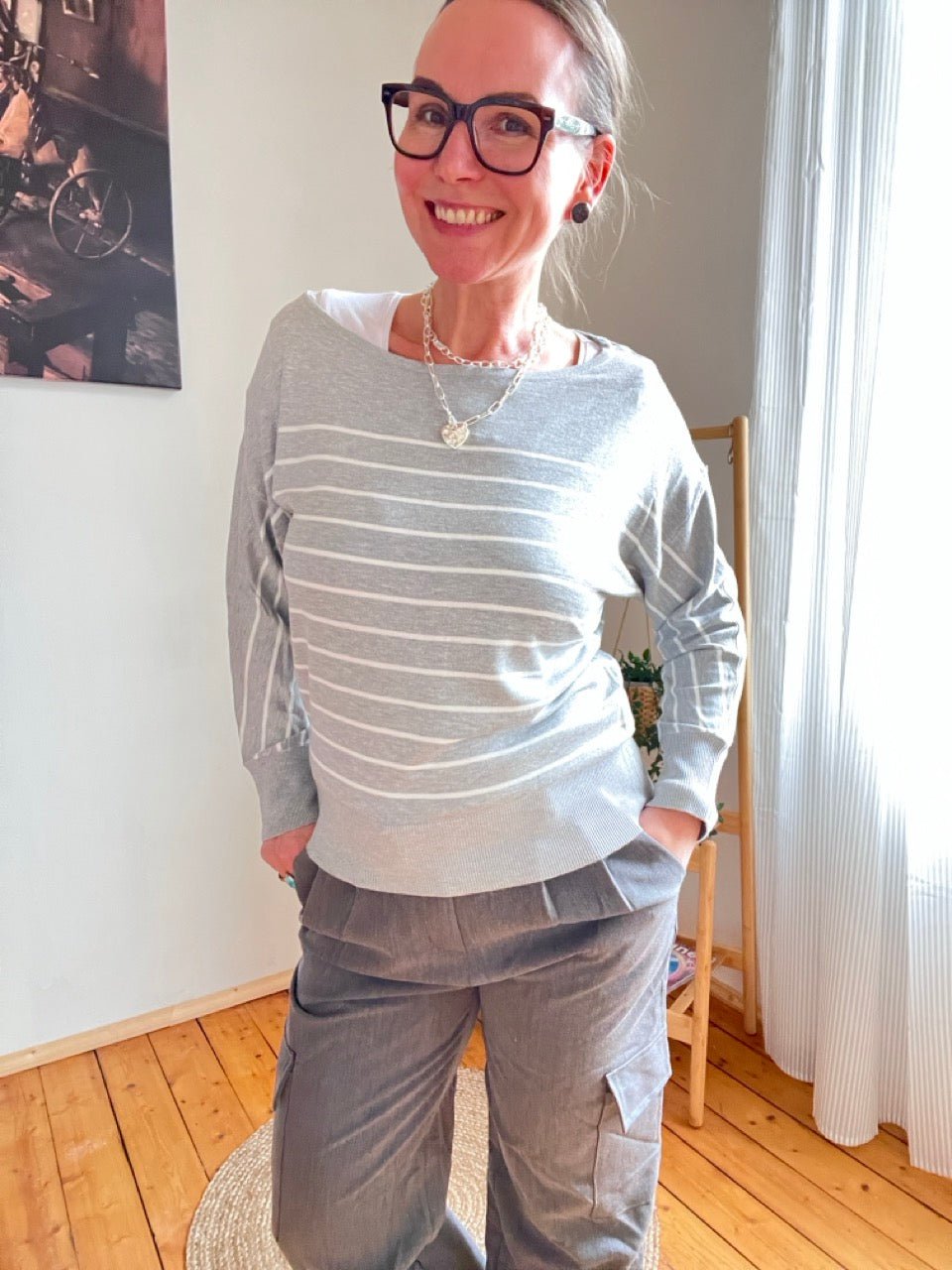 Pulli Minka Grau - FROLLEIN KÄTHE Shop