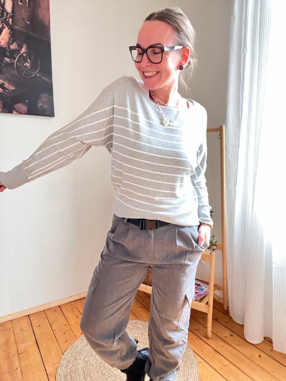Pulli Minka Grau - FROLLEIN KÄTHE Shop