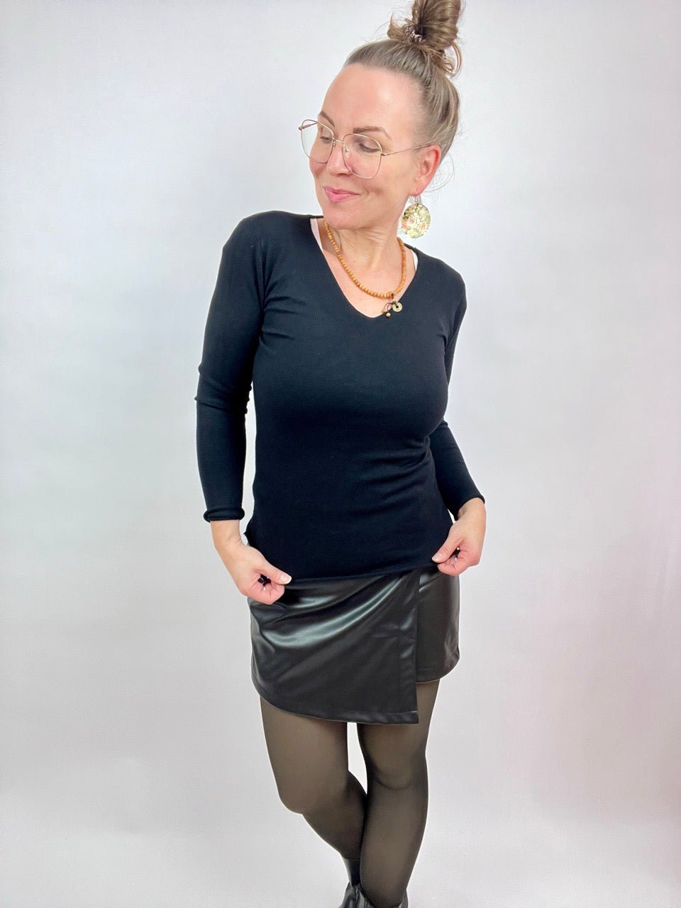 Pulli Morgenstund Schwarz - FROLLEIN KÄTHE Shop