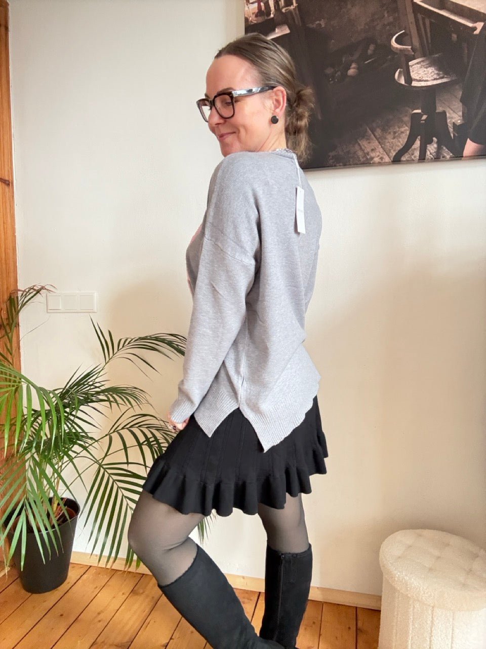 Pulli Pinky Promise Grau - FROLLEIN KÄTHE Shop