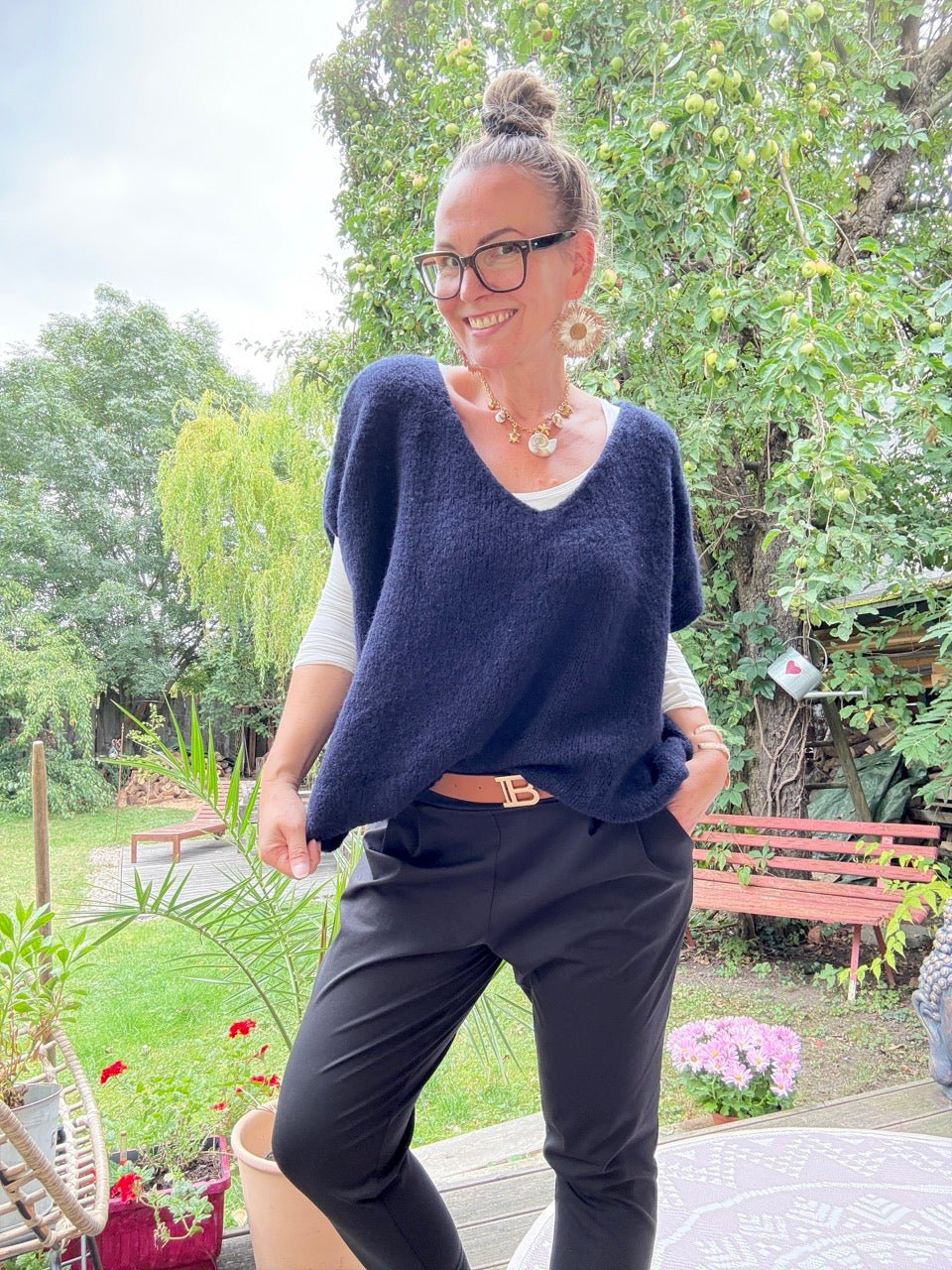 Pulli / Pullunder Cozy Dream Dunkelblau - FROLLEIN KÄTHE Shop