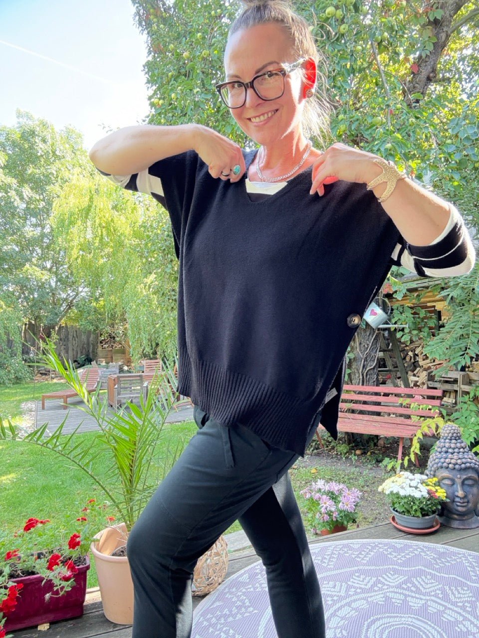Pulli Pullunder Kaja Schwarz - FROLLEIN KÄTHE Shop