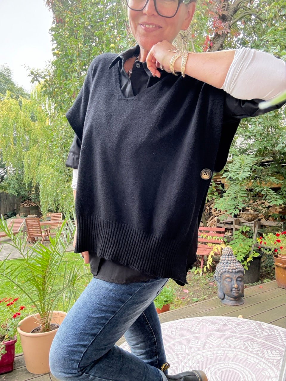 Pulli Pullunder Kaja Schwarz - FROLLEIN KÄTHE Shop
