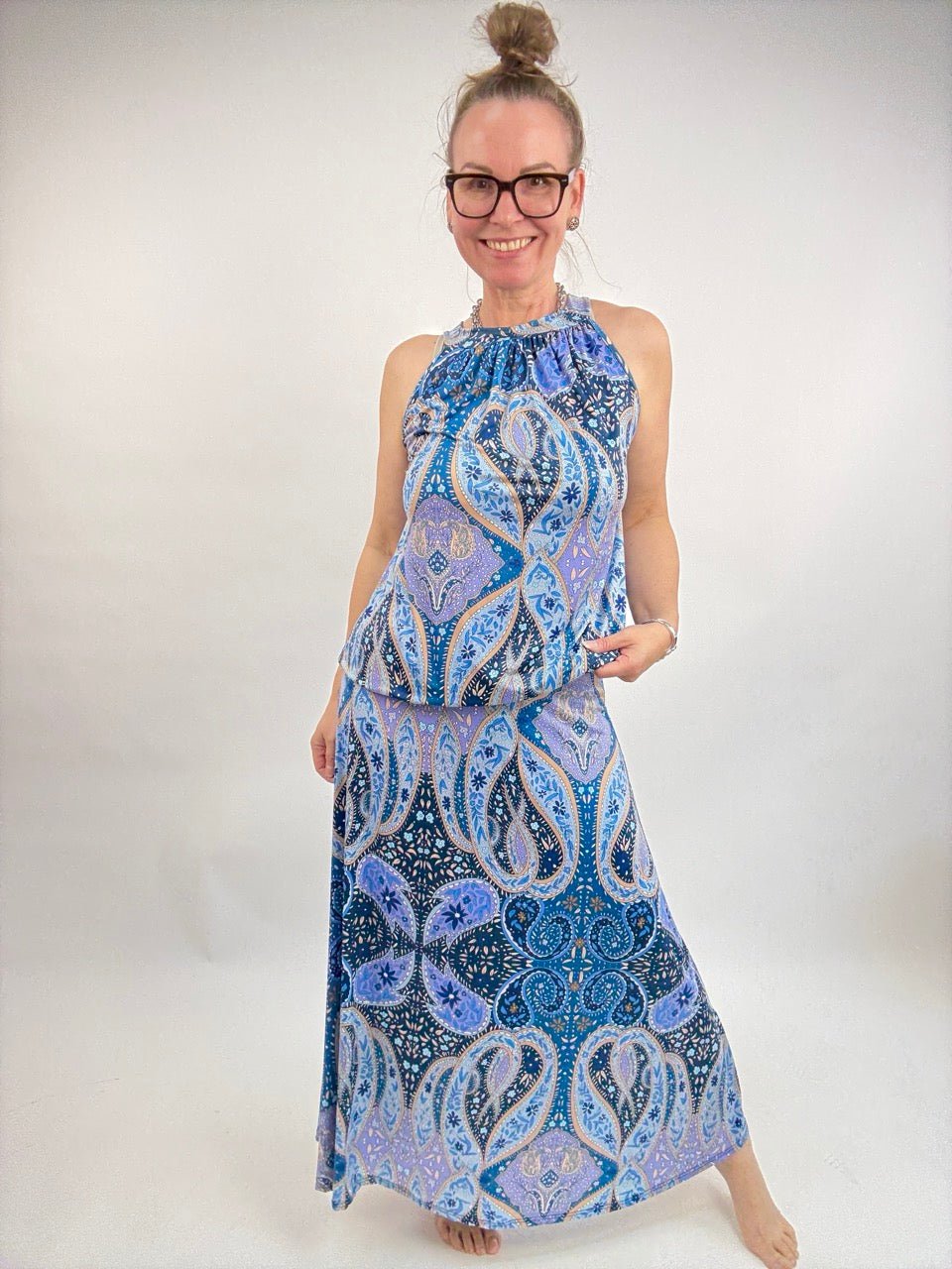 Rock Alice Paisley Blau - FROLLEIN KÄTHE Shop