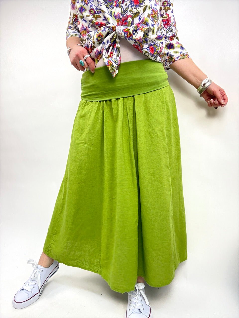 Rock Leinen Liebe Kiwi - FROLLEIN KÄTHE Shop