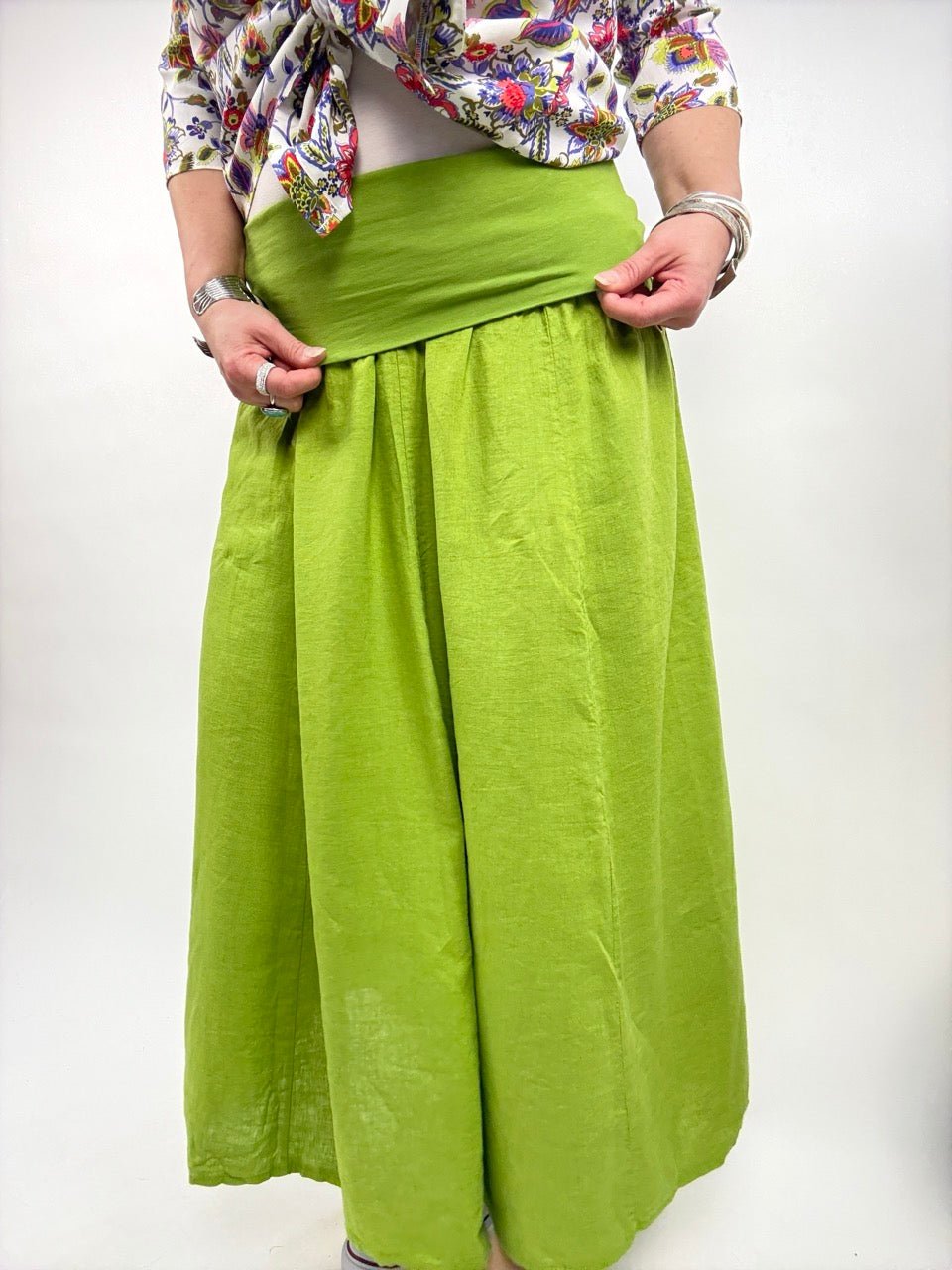 Rock Leinen Liebe Kiwi - FROLLEIN KÄTHE Shop