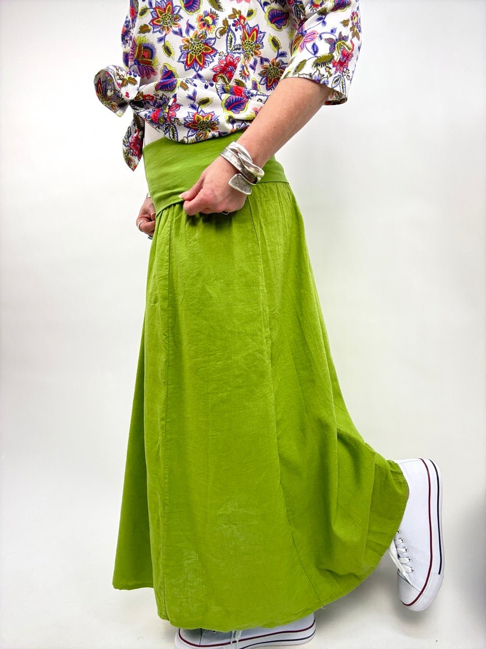 Rock Leinen Liebe Kiwi - FROLLEIN KÄTHE Shop