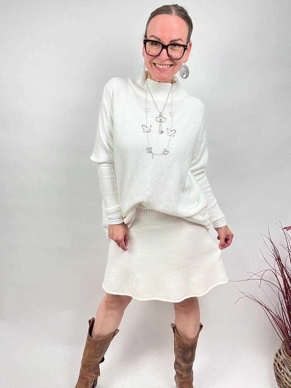 Rock Lilly Leichtigkeit Wollweiß - FROLLEIN KÄTHE Shop