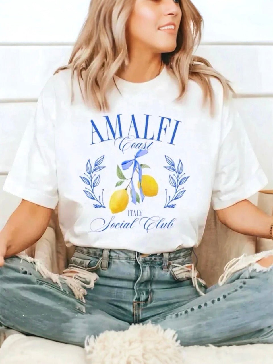 Shirt Amalfi Citrus Weiß - FROLLEIN KÄTHE Shop