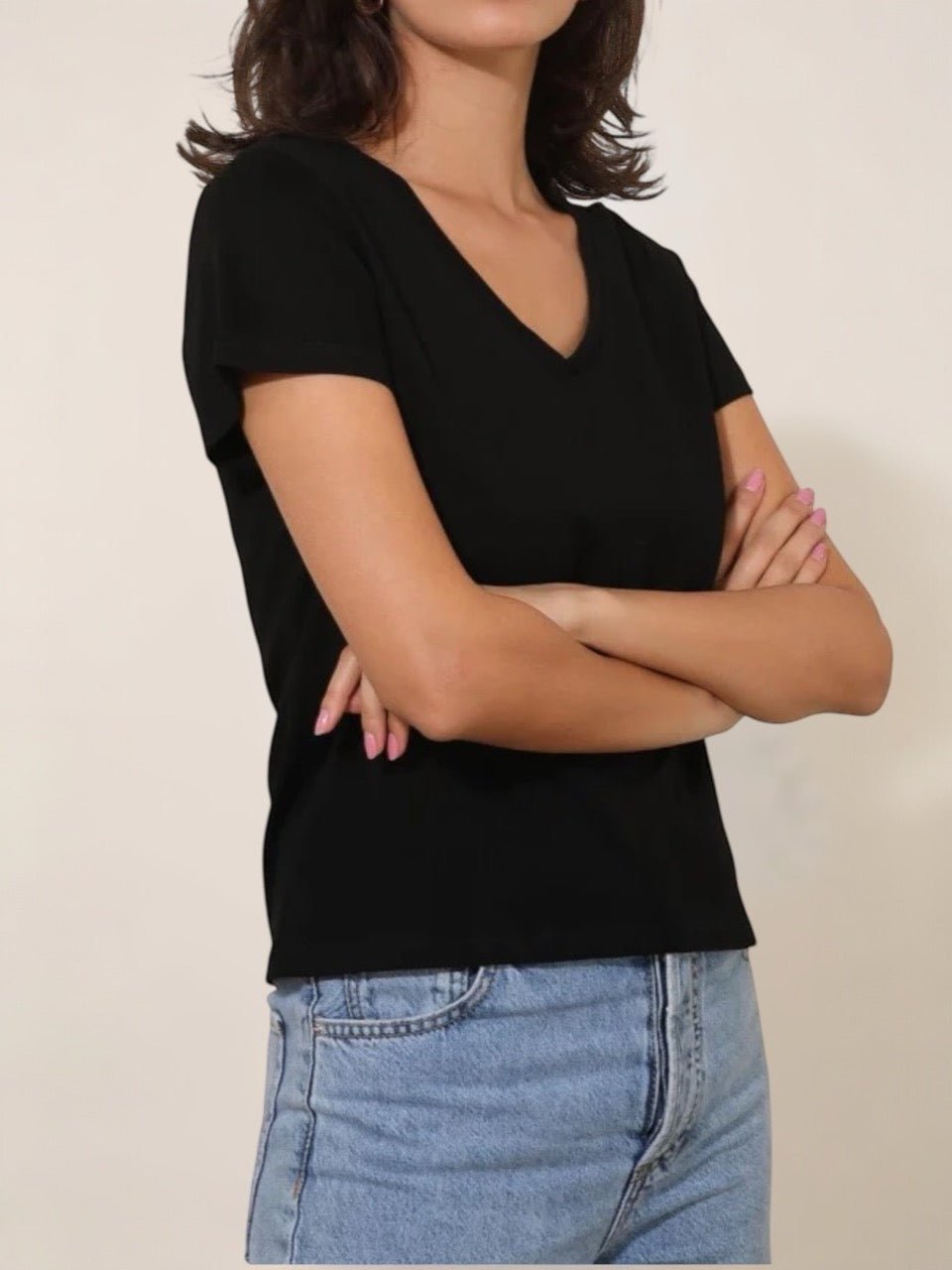 Shirt Basic Betty Schwarz - FROLLEIN KÄTHE Shop