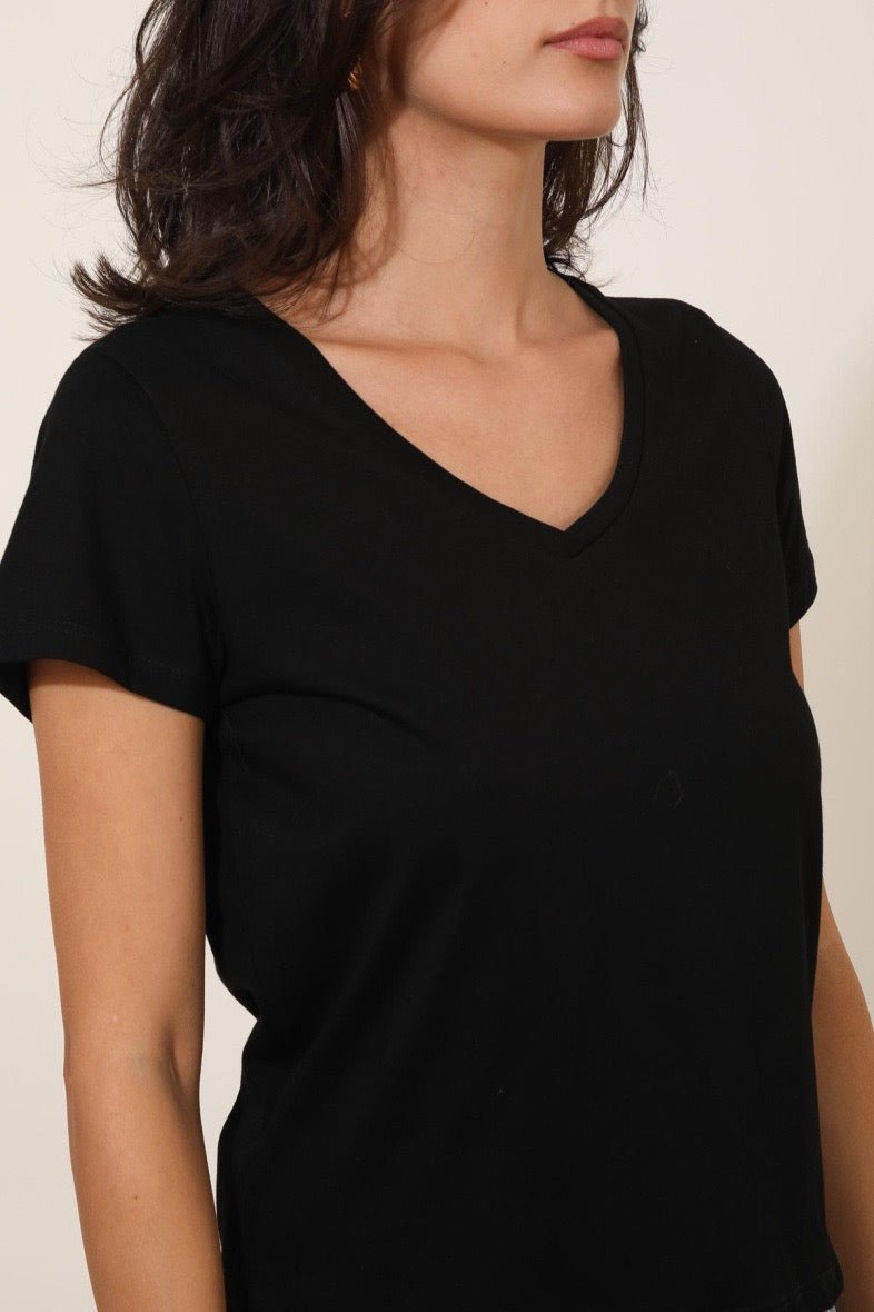 Shirt Basic Betty Schwarz - FROLLEIN KÄTHE Shop