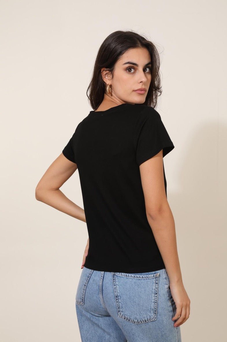 Shirt Basic Betty Schwarz - FROLLEIN KÄTHE Shop