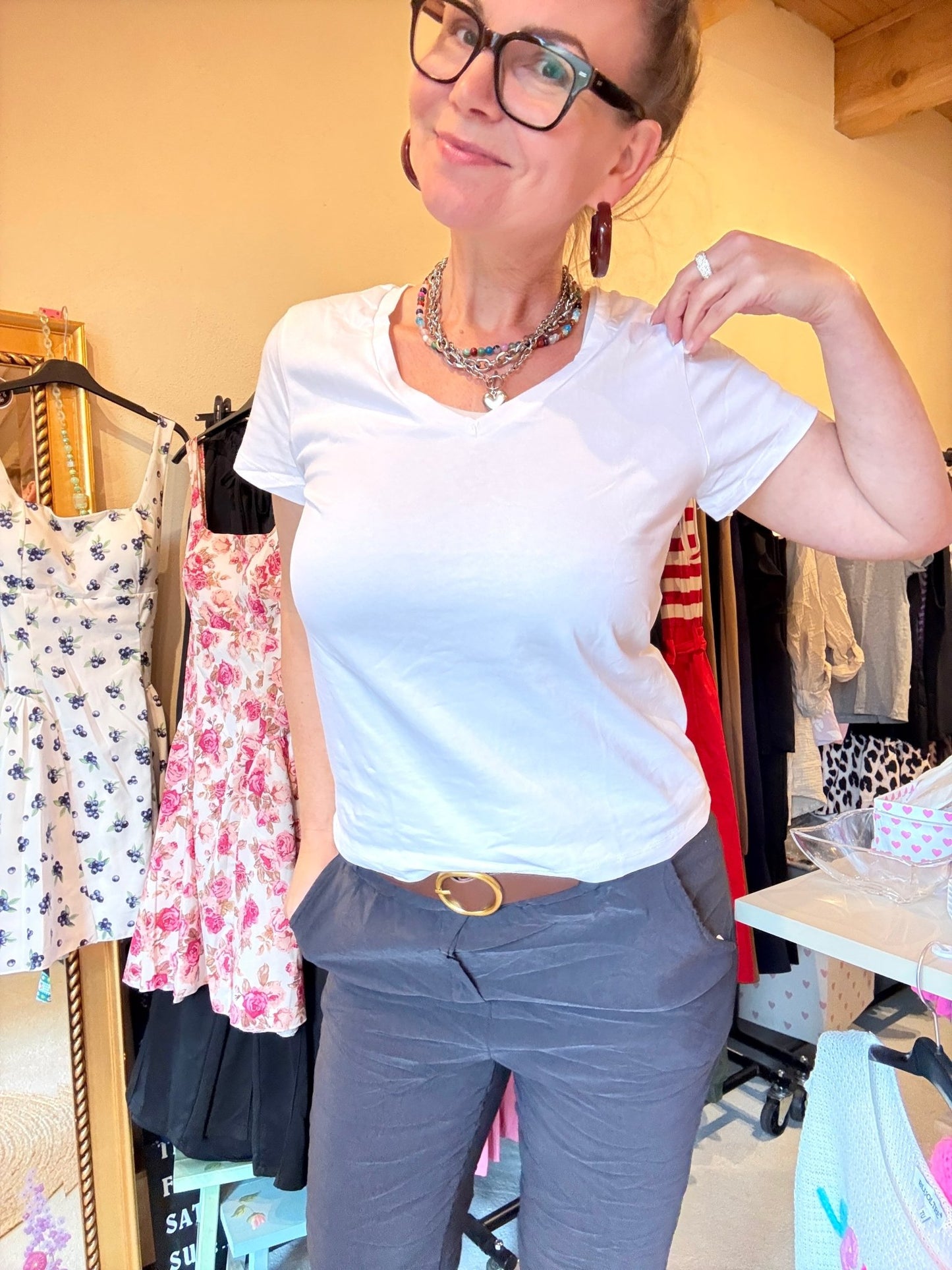 Shirt Basic Betty Weiß - FROLLEIN KÄTHE Shop