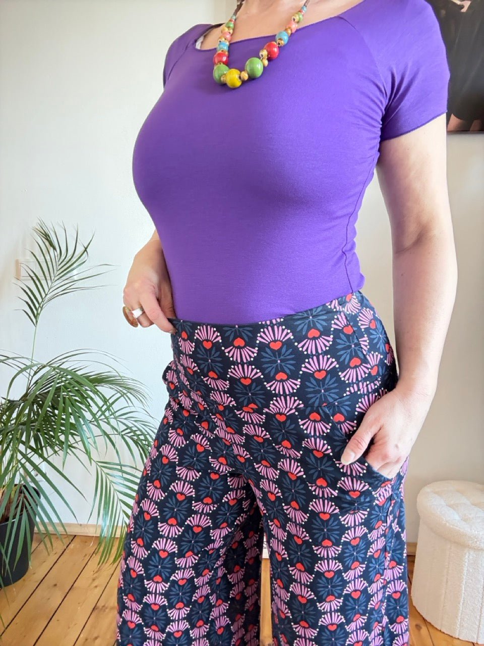 Shirt Basic Star Violett - FROLLEIN KÄTHE Shop