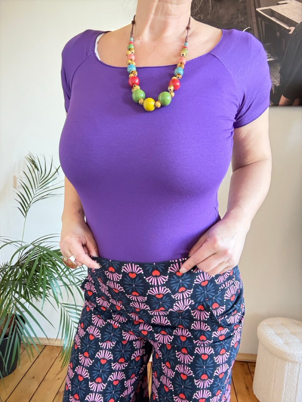 Shirt Basic Star Violett - FROLLEIN KÄTHE Shop
