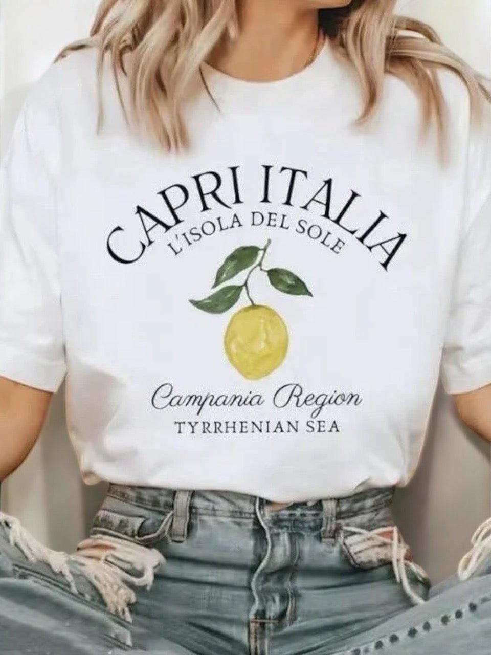 Shirt Capri Italia Weiß - FROLLEIN KÄTHE Shop