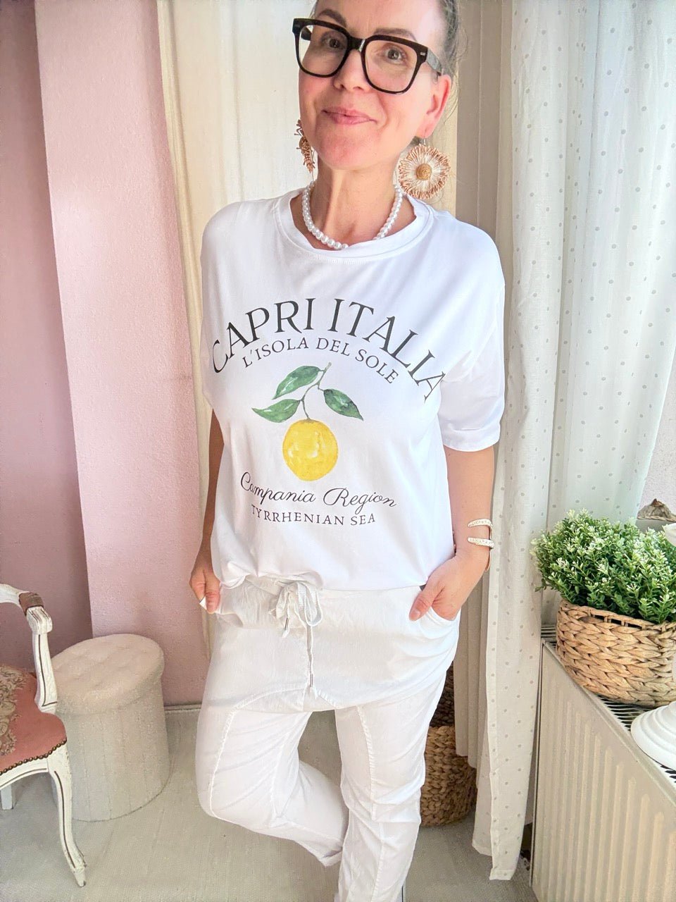 Shirt Capri Italia Weiß - FROLLEIN KÄTHE Shop