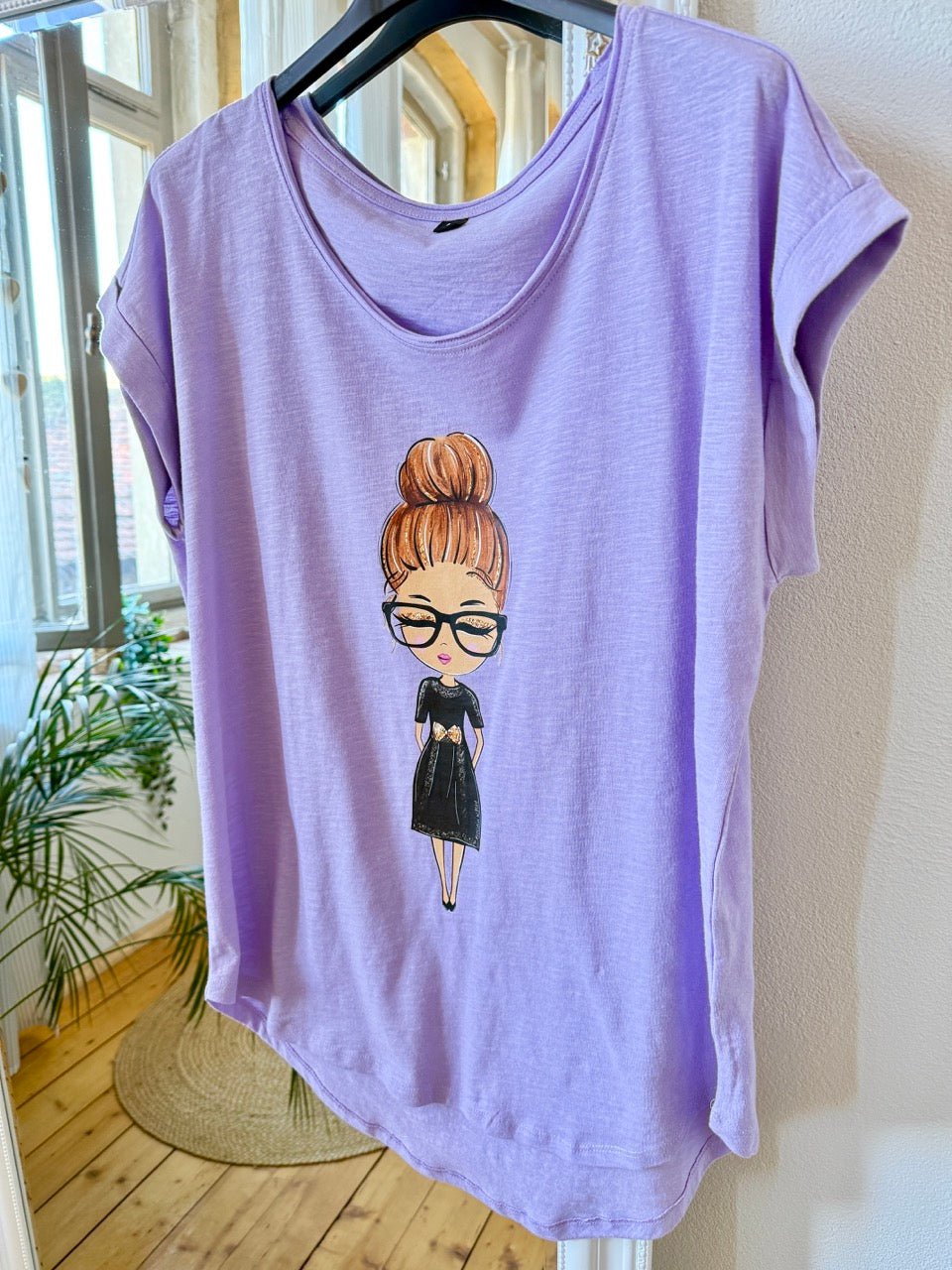 Shirt Edelmädel Long Slub Käthe Lavendel - FROLLEIN KÄTHE Shop