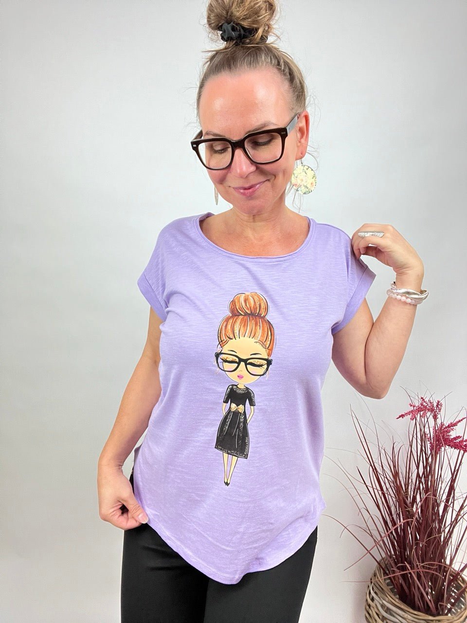 Shirt Edelmädel Long Slub Käthe Lavendel - FROLLEIN KÄTHE Shop